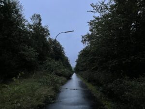 Straße mit Laternen