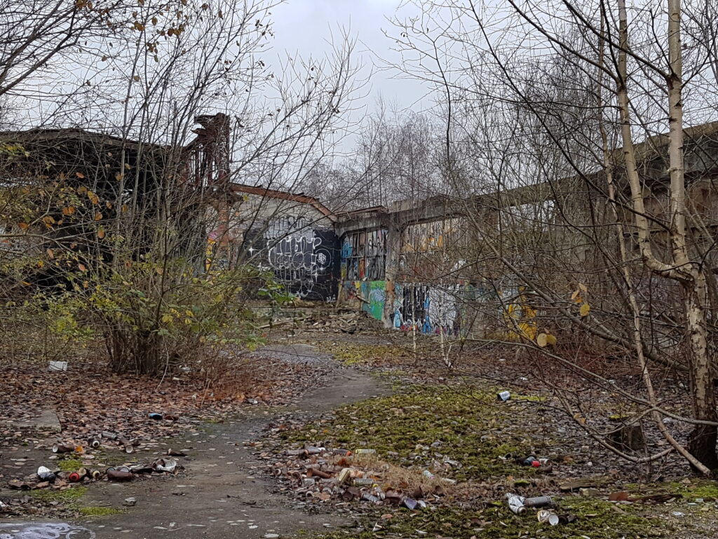 Wände alter Fabrik