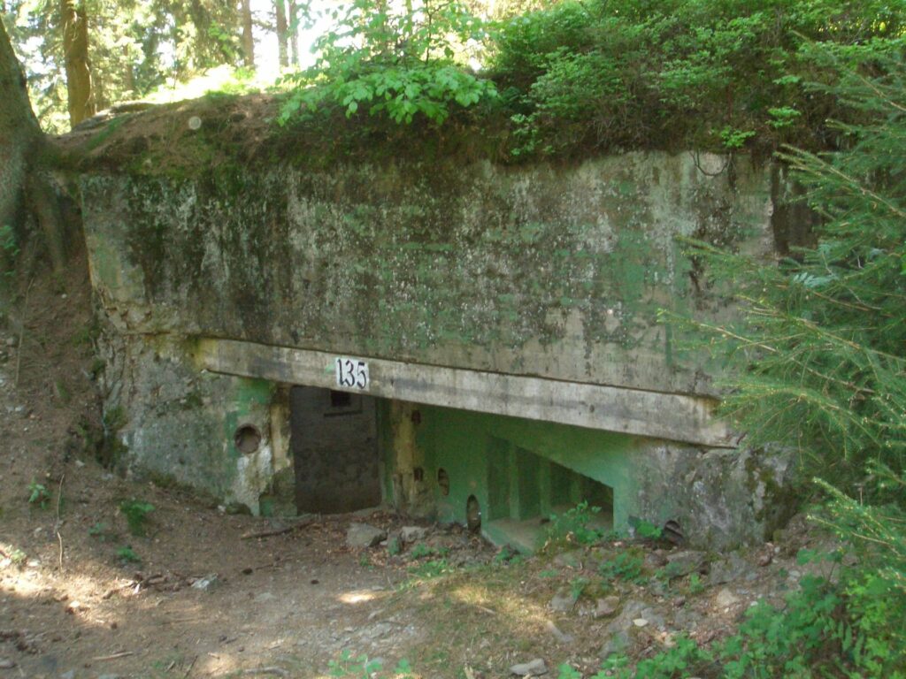 Ein Bunkereingang in der Eifel am Westwall in Buhlert